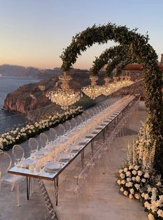 Reception setup Dream Wedding Reception, Dream Wedding Decorations, Aesthetic Wedding, Wedding Lighting, Dream Wedding Venues, Santorini Wedding, Greece Wedding, Wedding Fun, Dream Wedding Ideas Dresses