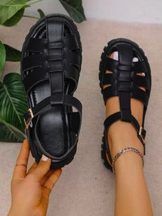 Plastic Sandals, Summer Capsule, Crazy Shoes, Shoe Obsession, Wearing Black, Sock Shoes, Cute Shoes