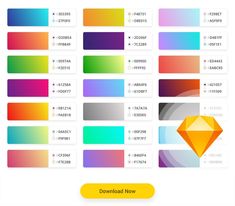 the color picker is shown with different colors