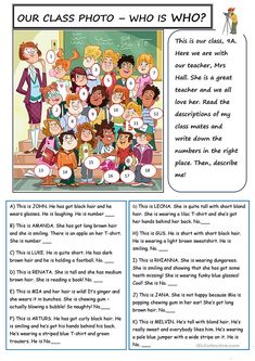 a page from the book our class photo - who is who? with an image of children