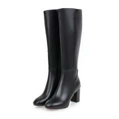 Category:Boots; Upper Materials:PU Leather,Faux Leather; Season:Winter,Fall,Spring; Heel Type:Block Heel; Gender:Women's; Toe Shape:Round Toe; Type:Knee High Boots; Style:Minimalism,Casual,Classic; Heel Height(inch):1-2; Boot Shaft:Knee High Boots; Outsole Materials:Rubber; Occasion:Daily; Closure Type:Zipper; Pattern:Solid Colored,Solid Color; Shipping Weight:0.953; Listing Date:08/04/2023; Production mode:External procurement; 2023 Trends:Heel Boots; Foot Length:; Size chart date source:Provid Knee High Boots Winter, Chunky Heel Booties, Popular Boots, Brown Boots Women, Botas Chelsea, Square Toe Heels, Dress Shoes Womens, Womens Knee High Boots, Motorcycle Boots