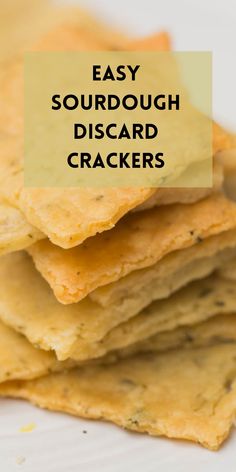 sourdough discard crackers with no flour sitting on a plate Gluten Free Sandwich Bread Recipe, Sourdough Discard Crackers, Discard Crackers, Dough Starter, Sourdough Bread Starter, Discard Recipes