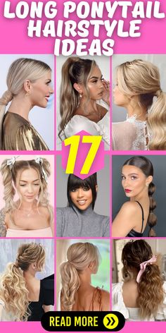 Effortless Waves: Long Ponytail Hairstyles with Wavy Textures: Embrace the beauty of effortless waves with long ponytail hairstyles that feature wavy textures. Let your hair flow in gentle waves, adding movement and dimension to your ponytail. Whether you're going for a bohemian vibe or classic elegance, wavy ponytails have you covered. Ponytail Hairstyles Elegant, Bohemian Ponytail, Sleek High Ponytail, Long Ponytail Hairstyles, Hairstyles Elegant, Two Ponytails, Long Ponytail, Double Ponytail