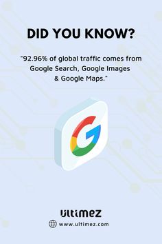 the back cover of a book with text that reads did you know? 92 % of global traffic comes from google search, google images & google maps