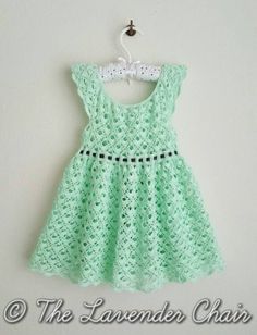 Ten Free Spring Crochet Patterns You've Gotta Try — Megmade with Love Toddler Dress Pattern Free, Lace Dress Pattern, Lavender Chair, The Lavender Chair, Crochet Toddler Dress, Toddler Dress Patterns, Crocheted Dress, Crochet Toddler, Dress Patterns Free