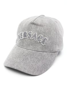 medium grey cotton twill weave mélange effect embroidered logo to the front fabric-covered button at the crown six-panel construction curved peak adjustable strap to the rear full lining Gray Baseball Cap With Logo Patch, Curved Bill Baseball Cap With Logo, Luxury Embroidered Logo Snapback Baseball Cap, Classic Cotton Baseball Cap With Logo Detail, Designer Embroidered Logo Baseball Cap, Designer Baseball Cap With Embroidered Logo, Luxury Embroidered Snapback Baseball Cap, Gray Baseball Cap With Embroidered Logo For Streetwear, Luxury Baseball Cap With Embroidered Logo And Visor