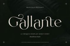 galantee is a unique display serif font