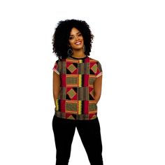 This new Bogolan Print Women T-shirt features a relaxed fit for Women. T-shirt is durable, breathable and soft. Product Features Please Compare your Measurements To our Size Chart This T-shirt is Designed for fashionable women. Made from 5.47 Oz. 100% polyester. Double-needle hemmed sleeves and bottom. Vivid print that will never fade after washing Soft, lightweight and quick drying. Delivery Time This item will be processed within 3-7 business days (Excluding Weekends and Holidays). Once produc Cotton Short Sleeve Shirt With Vibrant Print, Short Sleeve Cotton Shirt With Vibrant Print, Casual Multicolor Tops With Unique Print, Vibrant Print Short Sleeve Cotton Shirt, Casual Multicolor Stretch Shirt, Multicolor Abstract Print Casual T-shirt, Casual T-shirt With Abstract Print, Casual Short Sleeve T-shirt With Abstract Print, Casual Stretch Multicolor Shirt