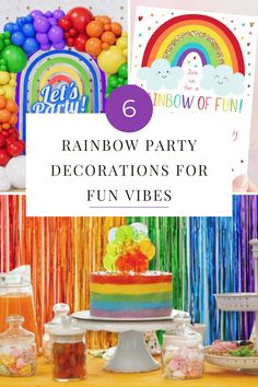 🌈 Brighten your celebration with the rainbow! 🎉 Dive into a world of color with our 6 must-have Rainbow Party Decorations. Perfect for baby showers & beyond, guaranteed to sprinkle fun vibes on every page of your party story! 🎈✨ Rainbow Party Decorations, Fun Vibes, 6th Birthday, World Of Color, The Rainbow, Baby Showers, Sprinkles, Make It