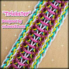 there is an image of a crochet pattern on this page, and it has the words trickster