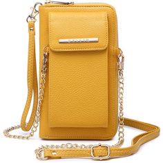 100% Vegan Leather (Pu) With Pebbled Textures. No Chemical Smells And No Animals Are Harmed. Accented With Polished Gold Tone Hardware And Hinges. Lightweight Design. Can Easily Switch Between A Crossbody Shoulder Bag To A Wristlet Clutch Wallet Case. Dimension: 8"W X 4.5"H X 1"D. Chain Strap: End-To-End 48 Inches (Adjustable And Removable). Come With A Bonus Wristlet. Most Of The Nowadays Trendy Tech Phones (Iphone 8 Plus) Etc. Top Handle Handbags, Credit Card Wallet, Wristlet Clutch, Phone Pouch, Crossbody Wallet, Mini Crossbody Bag, Handbags Online, Cute Bags, Clutch Wallet