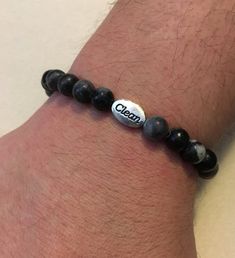 Mens recovery beaded bracelet "Clean Living" recovery bracelet AA NA great sponsor gift Recovery Bracelet, Men's Bracelets, Clean Living, Love People, Gifts Photos, Stone Beads, Bracelets For Men, The Journey, Beaded Bracelet