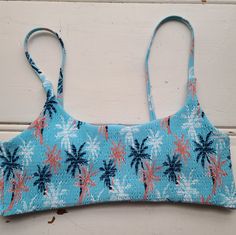 Cyn & Luca Bralette Bikini Top Nwt Part Of 5/$25 Plus Shipping Deal! Blue Palm Tree Print Swimwear For Summer, Blue Swimwear With Palm Tree Print For Pool, Blue Palm Tree Print Swimwear For Vacation, Blue Palm Tree Print Swimwear For Pool, Blue Palm Tree Print Swimwear, Blue Palm Tree Print Swimwear For Beach Season, Blue Palm Tree Print Swimwear For Beach, Blue Palm Tree, Purple Swimsuit