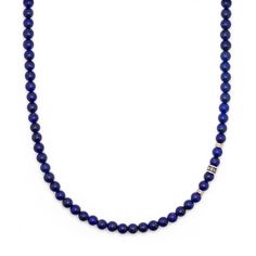 Handcrafted with stunning 6mm Lapis Lazuli beads, this necklace transitions from day to night with ease. Complete with a Maya David silver bead and sterling silver finishes, it's an accessory to throw around your neck every day. Sterling Silver 6mm Lapis Lazuli 26" Length Push Clasp Handcrafted in LA Lapis Lazuli: Wisdom, Communication, Intellectual Clarity, Emotional Healing Pearl Jewelry Gift, Lapis Lazuli Necklace, Lapis Lazuli Beads, Stacked Jewelry, Silver Bead, Gold Collection, Emotional Healing, Necklace Sterling Silver, Bracelet Sizes