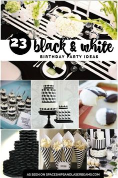 black and white birthday party ideas