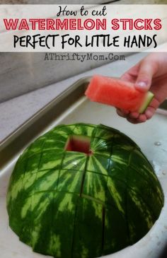 Watermelon sticks, perfect for little hands. Watermelon Sticks, Summer Picnic Food, Corn Dog, Summer Corn, Lake Food, Corn Salad, God Mat, Picnic Food, Snacks Für Party