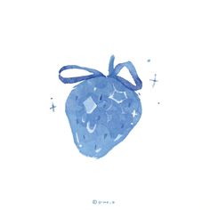 a drawing of a blue bag with stars on it