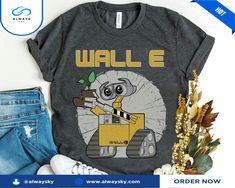 Get your order now: Disney Pixar Wall E Cool Distressed Retro Circle T-shirt, Magic Kingdom Trip, Unisex T-shirt Family Birthday Gift Adult Kids Toddler Tee Family Birthday, Wall E, Family Birthdays, Mens Long Sleeve Tee, Toddler Tees, Magic Kingdom, Stylish Shirts, Family Shirts, Disney Pixar