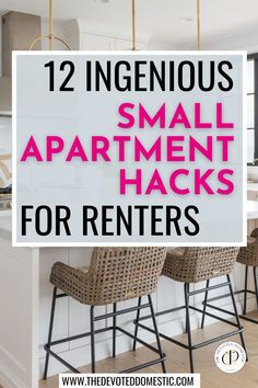 If you cannot seem to make small apartment living work, you'll definitely want to save these 12 ingenious small apartment hacks for later, because they'll help you maximize & elevate your space visually too!! Small Space Living Organization, Make My Apartment Feel Like Home, Efficient Apartment Ideas, Small Cheap Apartment Aesthetic, Apartment Nook Ideas, Small Kitchen Inspo Apartment, Furnishing Small Apartment, Maximize Apartment Space, Small Apartment Boho Decor