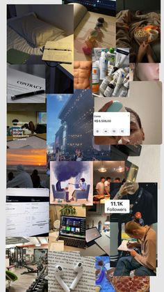 a collage of photos with different people and things on them, including pictures from the internet