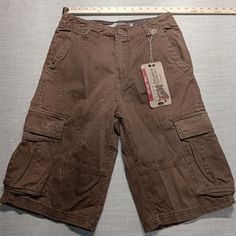 If You Have Any Questions Feel Free To Message Me. - Thanks Casual Brown Cotton Shorts, Casual Relaxed Fit Bermuda Shorts With Belt Loops, Casual Short Cargo Shorts With Belt Loops, Casual Cargo Shorts With Belt Loops And Relaxed Fit, Cotton Cargo Shorts With Pockets, Casual Short Leg Bottoms For Outdoor, Casual Outdoor Bottoms With Short Legs, Casual Cotton Cargo Shorts, Cotton Short Pants With Patch Pockets