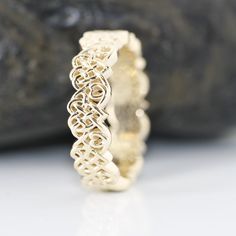 Endless Love-The ring showcases the traditional Celtic love knot, an unbroken loop with no beginning and no end, embodying the infinite nature of love and unity. Celebrate your eternal love with this exquisite Celtic love knot wedding ring. Crafted with meticulous attention to detail, this stunning ring features the iconic Celtic love knot design, symbolizing the intertwined paths and everlasting bond between two souls. The intricate knot-work encircles the band, representing the timeless nature Knot Wedding Ring, Celtic Knot Wedding, Celtic Love Knot, Wedding Anniversary Ring, Love Knot Ring, Celtic Knots, Knot Design, Knot Ring, Endless Love