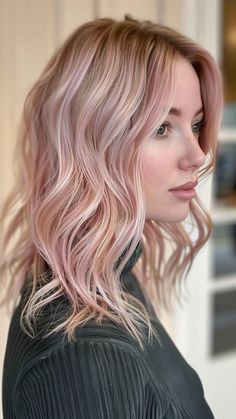 15 Pastel Color Ideas to Brighten Your Hairstyle: Achieve Your Dreamy Hair | Lookosm Pastel Color Ideas, Pastel Lilac Hair, Diy Blowout, Pastel Lavender Hair, Pastel Hair Colors, Blond Rose, Pastel Rainbow Hair, Dreamy Hair, Caramel Blonde Hair