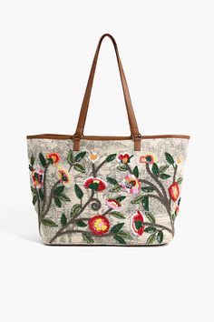 Multi-Purpose Tote Comfortable Double Shoulder Straps Embellished Front with a Bright Hand Beaded Floral Pattern... Artisan Clothing, Leopard Bag, Mothers Day Special, Small Pouches, Pink Camo, Desert Rose, Perfect Bag, Pocket Size, Hand Beading