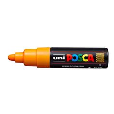 an orange marker pen with the word poca on it's tip in front of a white background