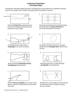 some diagrams that show how to draw different shapes