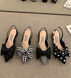 Pointed Flats Shoes, Sandals High Heels, Shoes Elegant, Party Pumps, Fashion Shoes Flats, Womens Sandals Summer, Low Heel Sandals, Bow Sandals, Elegante Casual