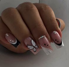 Special Nails, Manicure Nail Designs, Nail Techniques, Work Nails, Short Square Acrylic Nails, Ballerina Nails