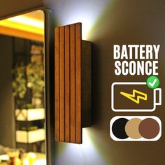 Title: Pine Tree Battery Lamp - With On-Off Button - Battery Operated Wall Sconce - Home - Pergola - Veranda - Gazebo - Summerhouse ✨Our Battery Sconce is practical, stylish and will be a great complement to your home! It is completely handmade from natural pine wood! It is a great decoration and lighting product for your home. The installation of this product, which we offer you with 3 color options, is very simple, plug and play batteries! There are no traces to form on the cable and the wall. Please review pictures and customer experiences! Batteries are our Gift!   📣30% HAPPY FRIDAY DISCOUNT🎁STOCKS ARE LIMITED🔔 Why Should I Prefer Cordless Sconce?🤔 ✅-1. Portability: Battery powered sconces are a more flexible option in terms of use because they are portable. Batteries do not need c Battery Lamp, Executive Room, Wood Detail, Emergency Lighting, Electrical Outlets, Pine Tree, Live Light, New Home Gifts, Summer House