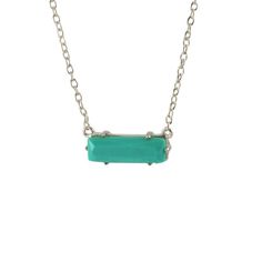 Sterling Silver Turquoise-Tone Slice Pendant Necklace | apoptosisnyc.com