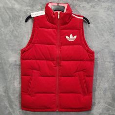 Adidas Adicolor Velvet Puffer Vest Womens Medium Scarlet Msrp $180 Nwt Item Condition Is New With Tags Measurements (Inches). Armpit To Armpit. 23 Length. 28.5 Shoulder. 16 Hem. 23 Item Must Be In Original, Unworn Condition Features: Vest Winter Fall Solid Made In China Size: Mens M Condition: New With Tags Casual Red Outerwear With Stand Collar, Adidas Red Outerwear For Streetwear, Adidas Red Streetwear Outerwear, Trendy Adidas Winter Outerwear, Red Adidas Winter Outerwear, Adidas Adicolor, Slim Vest, Vest Womens, Womens Puffer Vest