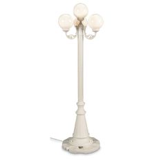 European Park Style Four White Globe Plug-In Outdoor White Lantern Patio - Super Arbor White Outdoor Lamp Post, Patio Lamp, Office Lighting Design, Globe Lantern, Frosted Glass Window, Patio Layout, Pole Lamps, Post Lanterns, White Lanterns