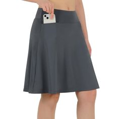 PRICES MAY VARY. Comfort Fabric: Women's modest skorts with lightweight stretch nylon fabric, super comfortable for summer and outdoor 4 Pockets Design: Women's weekend skirts provides two deep pockets on the outside and two pockets on the inner shorts, enough to store your phone, keys and wallet, easy to access High Waisted & Tummy Control: Anivivo golf skorts for women is high waisted design, it performs well in tummy control and offers support & comfy. Elastic waistband with drawstrings for a Skort Outfit, Golf Skorts, Pockets Design, Outfit For Travel, Golf Skort, Nylon Fabric, Tennis Skirt, Skirt Design, Women Clothes