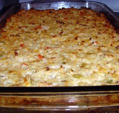 a casserole dish is sitting on the stove