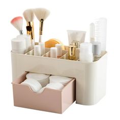 Hanging Makeup Organizer, Makeup Storage Containers, Space Saving Bathroom, Makeup Brush Holder