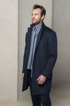 Formal Outerwear, Pini Parma, Italian Elegance, Blue Coat, Blue Coats, Loro Piana, Parma, Classic Blue, New Arrivals