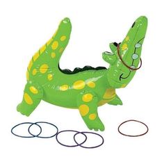 PartyGlowz Alligator Ring, Alligator Party, 1st Birthday Party Games, Safari Game, Toddler Party Games, Reptile Party, Team Ideas, Birthday Party Games For Kids, Green Birthday