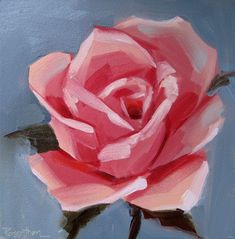 Acrylic Painting Flowers, Simple Rose, Hur Man Målar, Arte Sketchbook, Acrylic Flowers, Flower Canvas, Flower Art Painting, Rose Painting