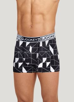 Keep your cool in the Jockey® Sport Cooling Mesh Performance Trunk men's underwear. A no-fly construction provides maximum support, while ultrasmooth, quick-drying microfiber and mesh panels help keep you comfortable before, during and after your workout. A full-coverage cut extends to the top of the thigh. | Jockey® Sport Cooling Mesh Performance 3" Trunk Underwear in Black Allover Functional Black Multi-pack Boxer Briefs, Sports Black Cotton Boxer Briefs, Black Cotton Sports Boxer Briefs, Fitted Sweat Resistant Boxer Briefs For Sports, Sporty Letter Print Boxer Briefs For Sports, Black Moisture-wicking Boxer Briefs For Sports, Black Multi-pack Boxer Briefs For Sports Events, Black Multi-pack Boxer Briefs For Sports, Sporty Black Moisture-wicking Boxer Briefs