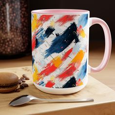 Start your day with a splash of creativity with our Cute Artistic Paint Brush Coffee Mug, designed for artists and creative souls alike. This 15oz unique studio art mug is not just a functional piece; it ignites inspiration with every sip, making it the perfect gift for art lovers--grab yours today and add a touch of whimsy to your morning routine! .: Material: 100% ceramic .: One size: 15oz (0.44 l) .: Lead and BPA-free .: Glossy finish .: Interior and handle available in 5 colors Art Mug, Gifts For Art Lovers, Studio Art, Paint Brush, Art Lovers, Art Studios, Paint Brushes, Lovers Art, Coffee Mug