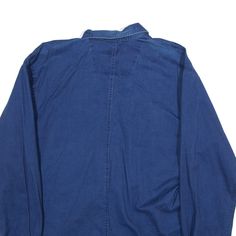 Item is in used condition. Line of wear to chest, reflected in price. >Size: M >Armpit To Armpit: 23" >Armpit To Cuff: 20" >Collar To Hem: 32" Collared Washed Blue Top For Streetwear, Blue Washed Collared Tops, Blue Washed Shirt For Streetwear, Denim Blue Long Sleeve Shirt With Button Closure, Blue Vintage Relaxed Fit Shirt, Long Sleeve Washed Blue Shirt With Snap Buttons, Vintage Long Sleeve Denim Blue Shirt, Blue Relaxed Fit Pre-washed Shirt, Blue Long Sleeve