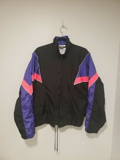 VTG Road Runner Sports Womens Medium colorblock Reflective Windbreaker jacket. See photos for measurements. There are a few small stains near tag (see photos), but overall the jacket is in excellent condition. If you wish to return your item, it must be returned in the exact condition it was received in. All brand new, sealed, new with tags items must be returned in that condition. Pre owned item must be returned with no additional use. Items will be inspected upon return, serial numbers confirm Road Runner, All Brands, Windbreaker Jacket, Nike Jacket, Color Blocking, Overalls, Athletic Jacket, Things To Sell, Brand New