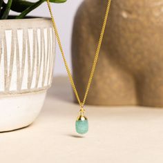 Amazonite Gold Drop Necklace 14k Gold Filled Adjustable Curb Chain - Minimalist, dainty, elegant gold jewelry gift for her, mom, daughter EARRINGS SOLD SEPARATELY Stone: Genuine AmazonitePlease note due to nature of our genuine stones no two are alike... Elegant Gold Jewelry, Gold Drop Necklace, Gold Jewelry Gift, Mom Daughter, Drop Necklace, Curb Chain