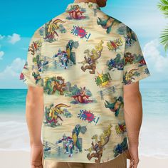 This custom Hawaiian shirt is a great gift idea, as well as a loose and comfy outfit that will keep you cool during the hot summer months. Coming up with a surprise for your loved ones is up to you. This present is appropriate for any occasion, and the receivers will surely love it! Product details: Material: Polyester fabric Feature: Featuring a spread collar, printed pattern all over the shirt, a front button fastening, short sleeves and a relaxed shape. The design is printed with new age printing technology, direct garment. It is printed with a water-soluble and eco-friendly ink. It is cured with a heat treatment process to ensure the color-fastness and lasting durability of the design. Care instruction: Machine wash cold with similar colors. Do not bleach, tumble dry low, do not iron, Comfy Outfit, Summer Months, Keep Your Cool, New Age, Godzilla, Comfy Outfits, Hot Summer, Hawaiian Shirt, Love It