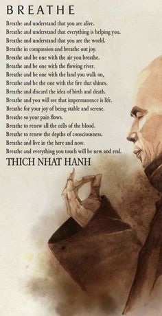 Prana Quotes, Tich Nhat Hanh Quotes, Breathwork Quotes, Zen Buddhism Quotes, Hata Yoga, Thich Nhat Hanh Quotes, Pranic Healing, Buddhist Wisdom, Buddha Quotes Inspirational