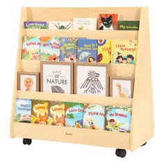 a children's book stand with books on it